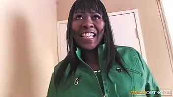 play African milf in amateur interracial casting sex tape
